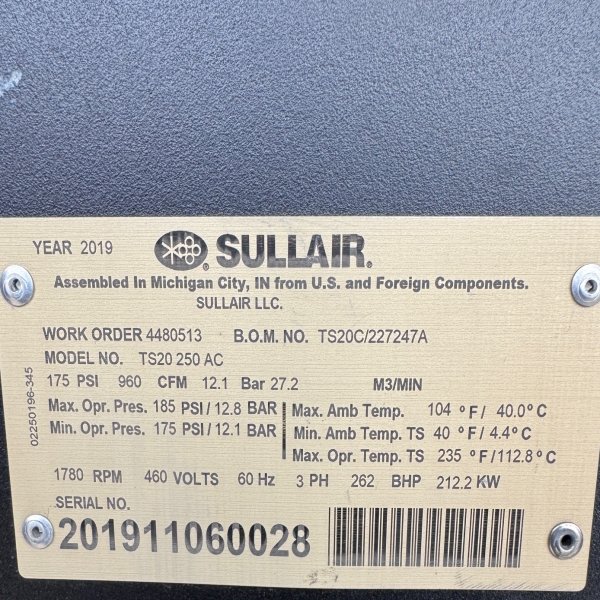 New Surplus Two-stage Rotary Screw Air Compressor - Image 2