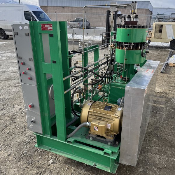 USED PRESSURE PRODUCTS INDUSTRIES (PPI) MODEL 4LX-122-080 TWO-STAGE DIAPHRAGM COMPRESSOR - Image 4