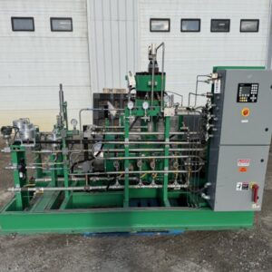 USED PRESSURE PRODUCTS INDUSTRIES (PPI) MODEL 4LX-122-080 TWO-STAGE DIAPHRAGM COMPRESSOR